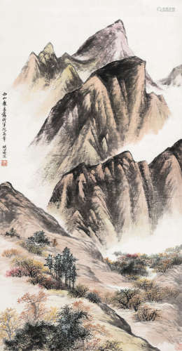 胡佩衡（1892-1962） 西山龙泉 镜心 设色纸本 