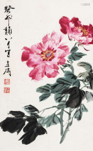 王雪涛（1903-1982） 牡丹 镜心 设色纸本 1963年作