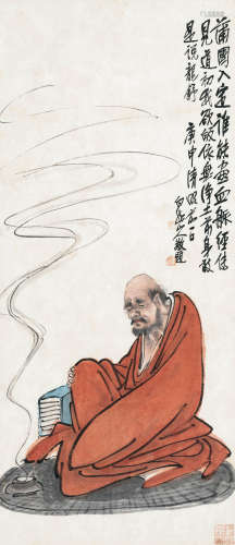 王一亭（1867-1938） 红衣罗汉 立轴 设色纸本 1920年作