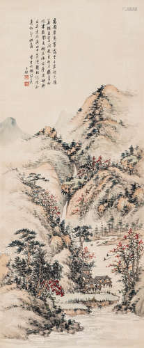 卢子枢（1900-1978） 千岩秋色 镜心 设色绢本