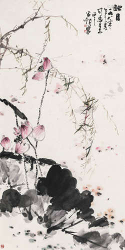 刘昌潮（1907-1997） 荷花 镜心 设色纸本 1980年作