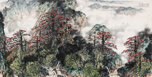 林丰俗（1939-2017） 粤山叠翠 镜心 设色纸本 2000年作