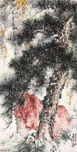 刘昌潮（1907-1997） 松石凌霄 镜心 设色纸本 1978年作