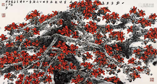 陈永锵（b.1948） 红棉 镜心 设色纸本 2012年