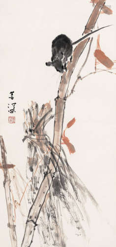 杨善深（1913-2004） 觅食图 镜心 设色纸本