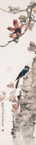 赵少昂（1905-1998） 木棉小鸟 立轴 设色纸本 1934年作