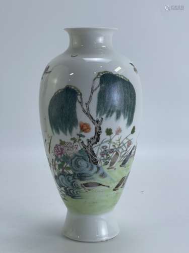 A famille rose vase, Qing Dynasty Pr.