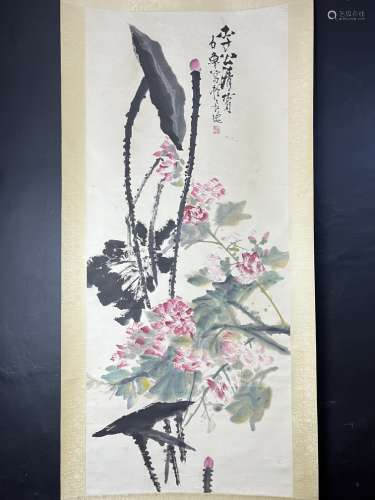 A  Chinese painting, unkown age, signed.