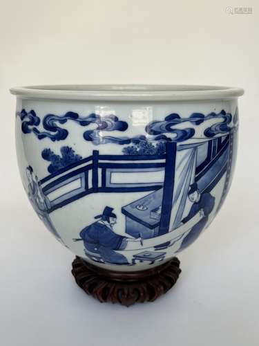 A blue&white jar, KangXi Pr.