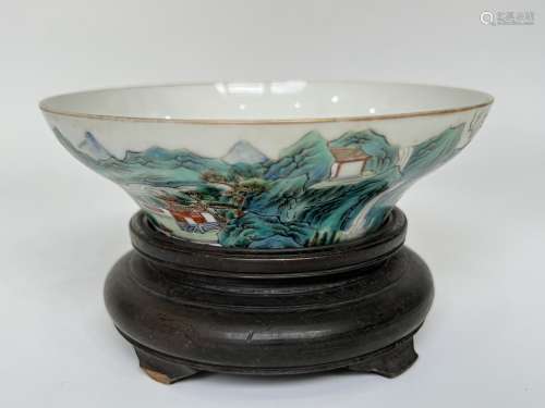 A eggshell type folding bowl, Qing Dynasty Pr.