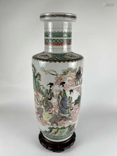A bluster famille rose vase, Qing Dynasty Pr.