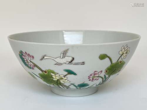 A famille rose bowl,  Qing Dynasty Pr.