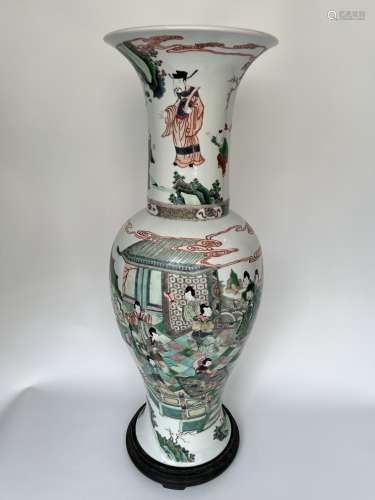 A extrodinary larger Wucai vase, KangXi Pr.