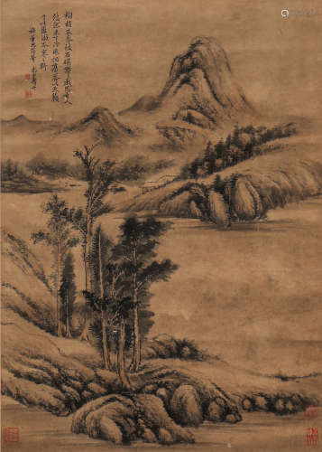 A CHINESE PAINTING OF STANDING SCROLL , MARKED BY YUNSHOUPIN...