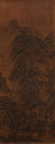 A CHINESE PAINTING OF STANDING SCROLL , MARKED BY HUANG GONG...