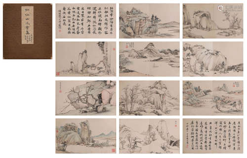 AN ALBUM OF PAINTING MARKED BY HONG REN