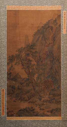 A CHINESE PAINTING OF STANDING SCROLL, MARKED BY QIU YING