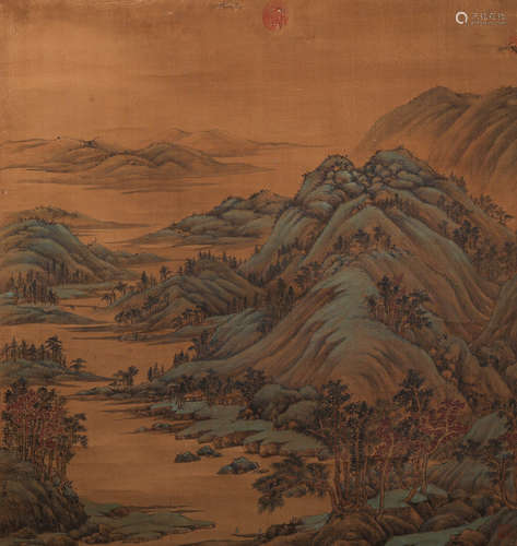 A CHINESE STANDING SCROLL MARKED BY DONGYUAN