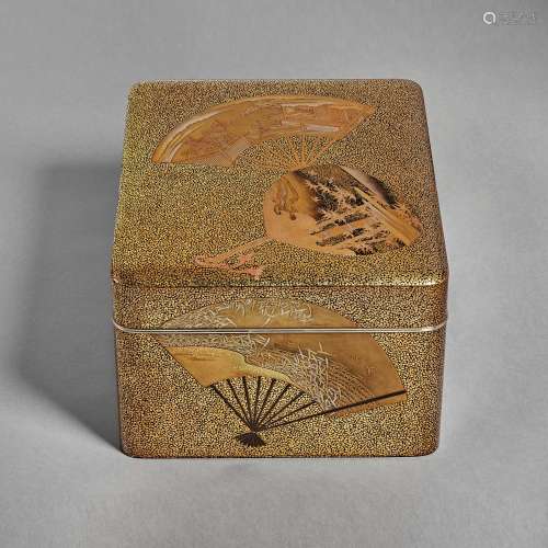 A LACQUER ACCESSORY BOX ( TEBAKO ) MEIJI PERIOD (LATE 19TH C...
