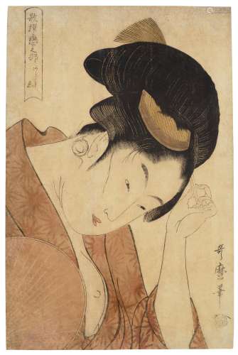 KITAGAWA UTAMARO (1754-1806) Arawaruru koi (Obvious love)