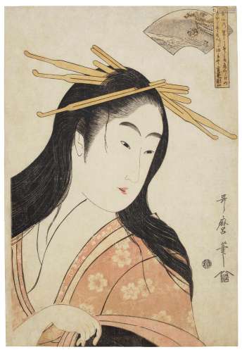 KITAGAWA UTAMARO (1754-1806) Chofu no Tamagawa (The Chofu Je...