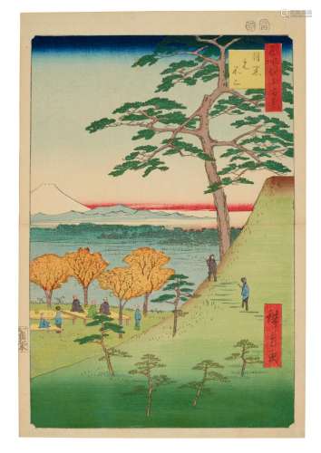 UTAGAWA HIROSHIGE (1797-1858) Meguro Moto-fuji