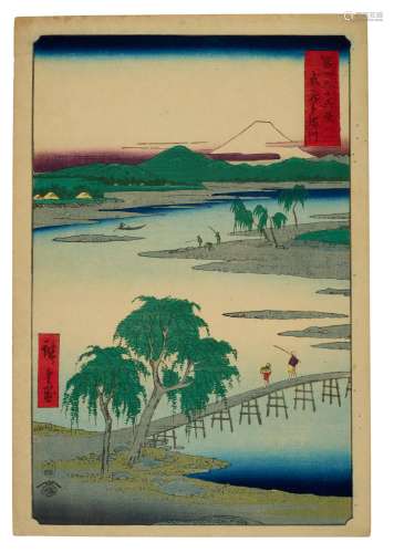 UTAGAWA HIROSHIGE (1797-1858) Musashi Tamagawa (Tama River i...