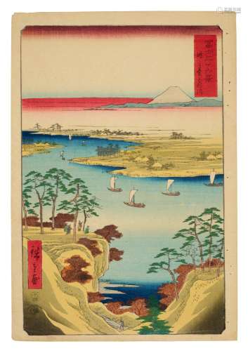 UTAGAWA HIROSHIGE (1797-1858) Konodai Tonegawa (The Tone Riv...