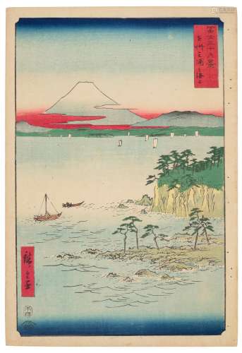 UTAGAWA HIROSHIGE (1797-1858) Soshu miura no kaijo (The sea ...