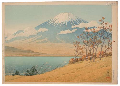 KAWASE HASUI (1883-1957) Yamanakako Fudo saka (Yamanaka Lake...