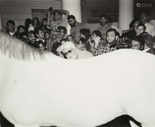 RAM RAHMAN (B. 1955) M.F. Husain Paints a Horse, Delhi