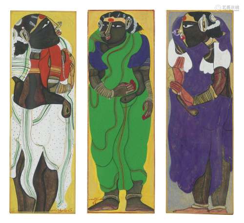 THOTA VAIKUNTAM (B. 1942) Untitled (Telangana Women)