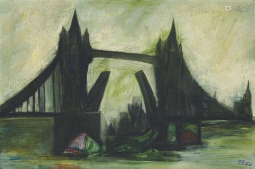 SADANAND BAKRE (1920-2007) Untitled (Tower Bridge, London)