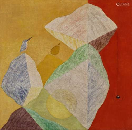 JAGDISH SWAMINATHAN (1928-1994) Untitled (Bird, Tree and Mou...