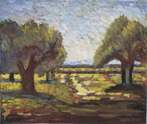JAMINI ROY (1887-1972) Untitled (Mango Grove, Bankura)