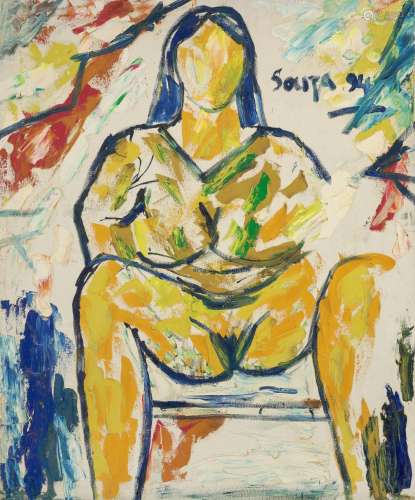 FRANCIS NEWTON SOUZA (1924-2002) Untitled (Seated Woman)