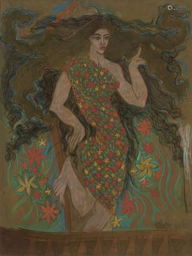 SADEQUAIN (1930-1987) Untitled (Spring is Her Attire)