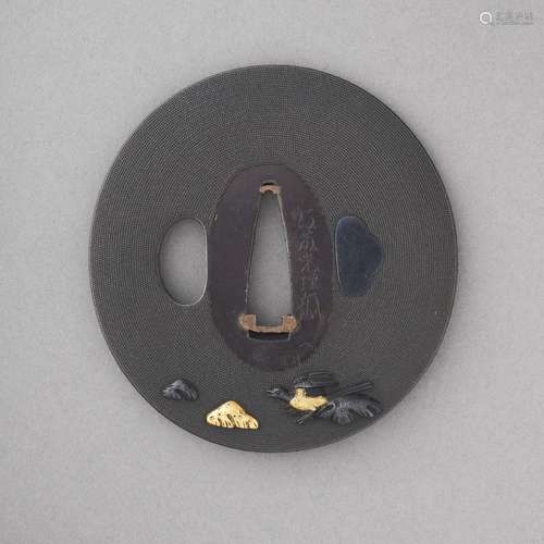 A ROUND SHAKUDO NANAKO TSUBAEDO PERIOD (19TH CENTURY), SIGNE...