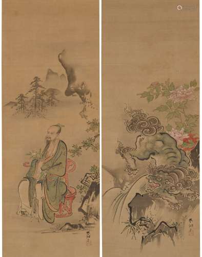 ATTRIBUTED TO KANO SHUNKO (JAPAN; ?-1726)Karashishi (Lion Do...