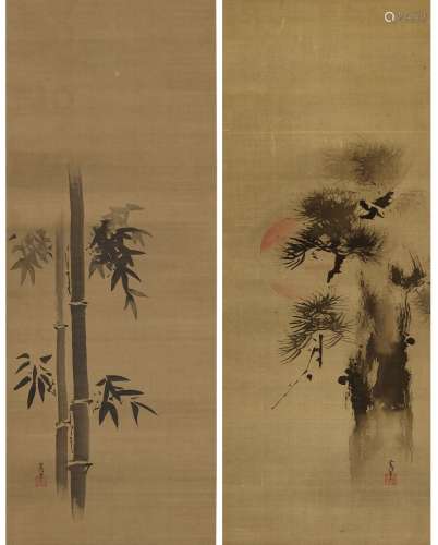 AFTER KANO TSUNENOBU (JAPAN, 18TH-19TH CENTURY)Pine with Ris...