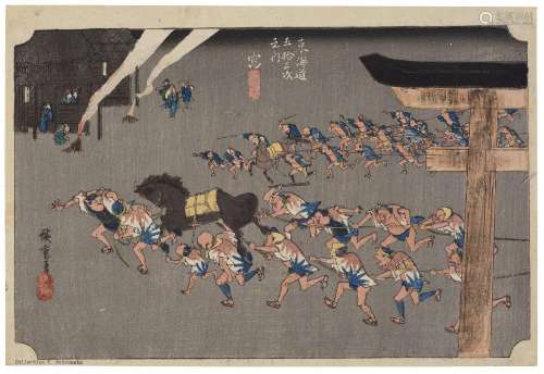 UTAGAWA HIROSHIGE (1797-1858)Miya Atsuta shinji (Miya: festi...