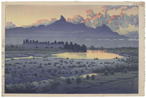 KAWASE HASUI (1883-1957)Maebashi Shikishimagawara