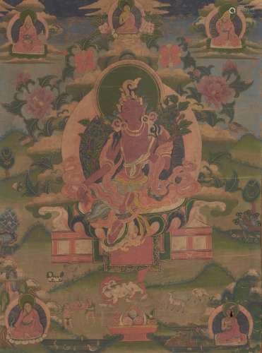 A PAINTING OF RED TARA TIBET, EARLY 19TH CENTURY