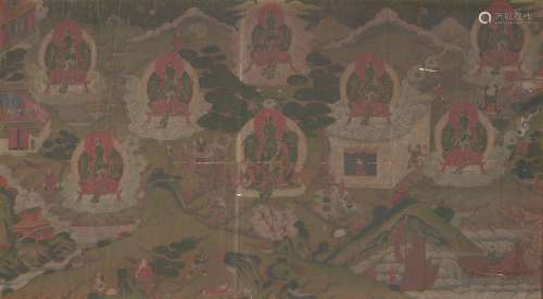 A PAINTING OF TARA OF THE EIGHT FEARS TIBET, 18TH-19TH CENTU...