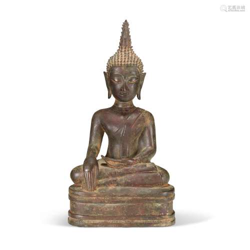 A BRONZE FIGURE OF BUDDHA THAILAND, AYUTTHAYA STYLE, 16TH-17...