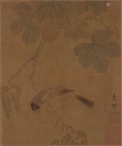 WITH SIGNATURE OF TAN ZHIYI (16-17TH CENTURY).Bird on Branch