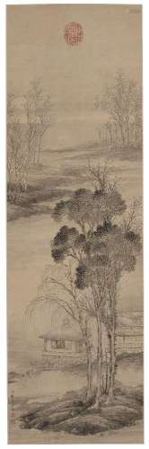 WITH SIGNATURE OF SUN FU (16-17TH CENTURY).Landscape with St...