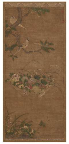 ANONYMOUS (CHINA, 16-17TH CENTURY).Bulbuls with a Basket of ...