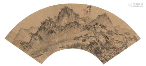 WITH SIGNATURE OF HUANG XIANGJIAN (17-18TH CENTURY).Landscap...
