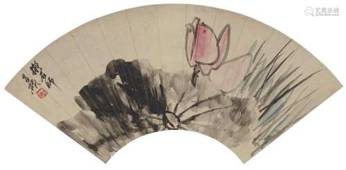 WU CHANGSHUO (1844-1927).Lotus